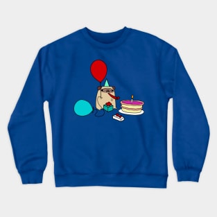 Birthday Pug Crewneck Sweatshirt